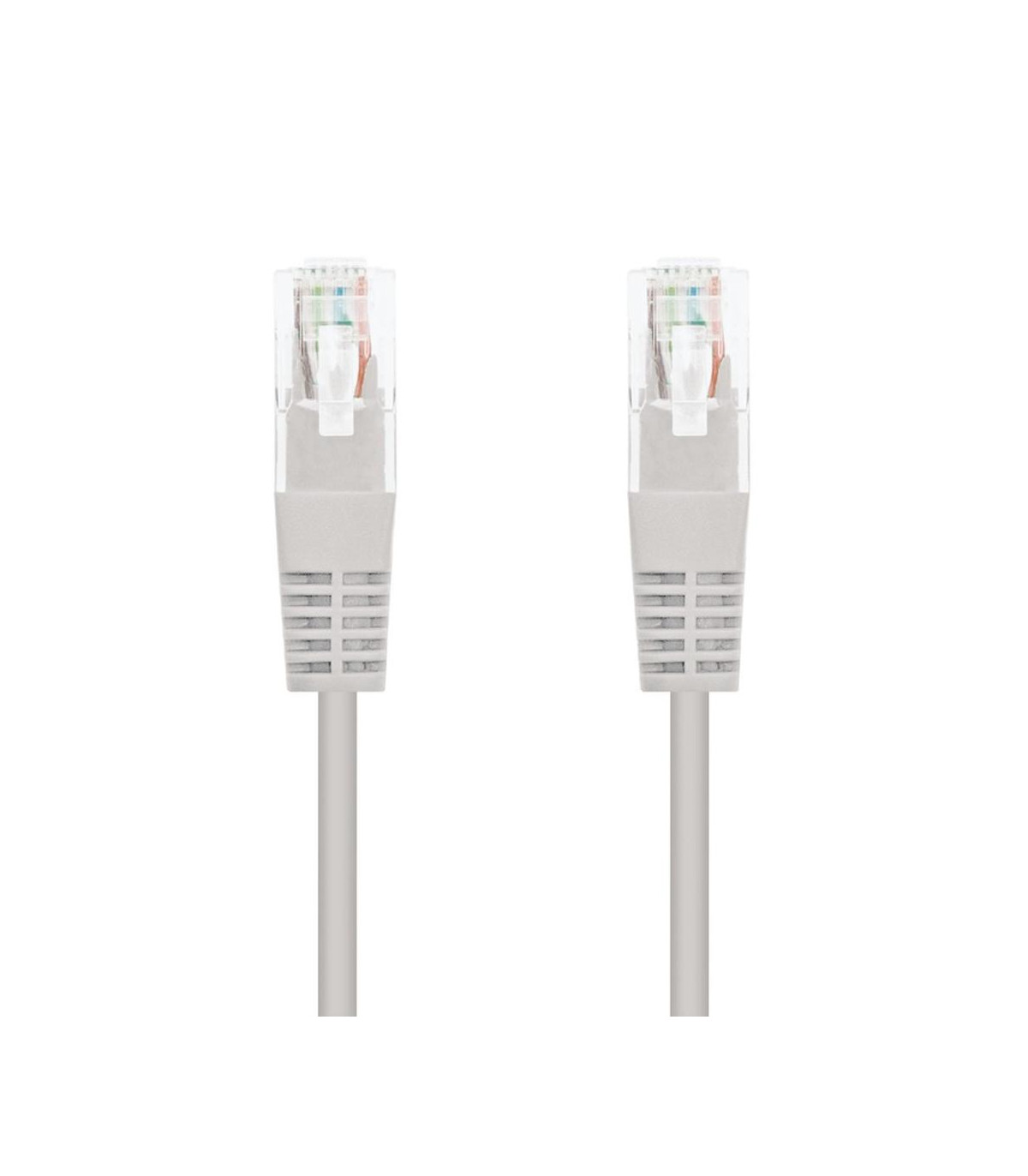 Cable red nanocable latiguillo rj45 utp cat5 0.5m gris