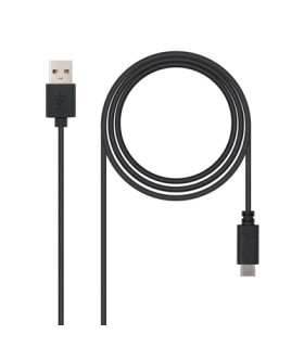 Cable usb tipo c a usb tipo a nanocable 0.5m -  macho - macho -  negro