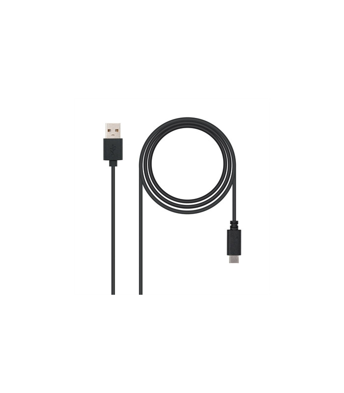 Cable usb tipo c a usb tipo a nanocable 0.5m -  macho - macho -  negro