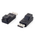 Adaptador displayport a mini dp equip macho - hembra - negro