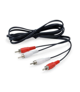 Cable 2x rca equip 2.5m - macho -  macho - negro