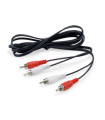 Cable 2x rca equip 2.5m - macho - macho - negro