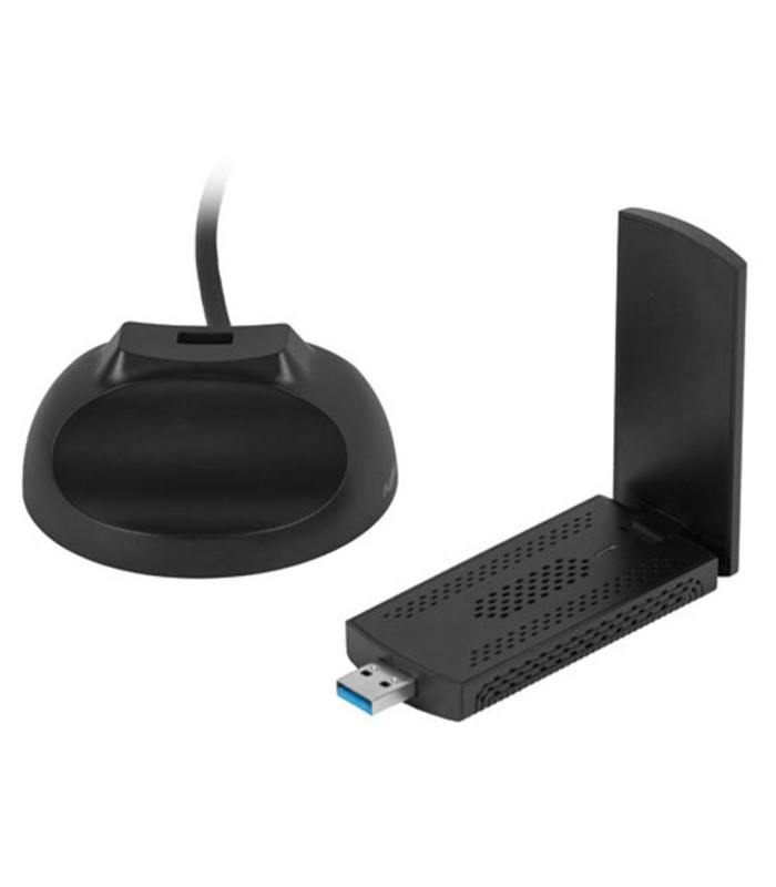 Adaptador red lanberg usb wifi ax3000 tri - banda 2x antenas internas