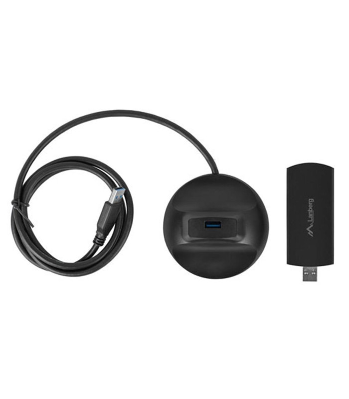 Adaptador red lanberg usb wifi ax3000 tri - banda 2x antenas internas
