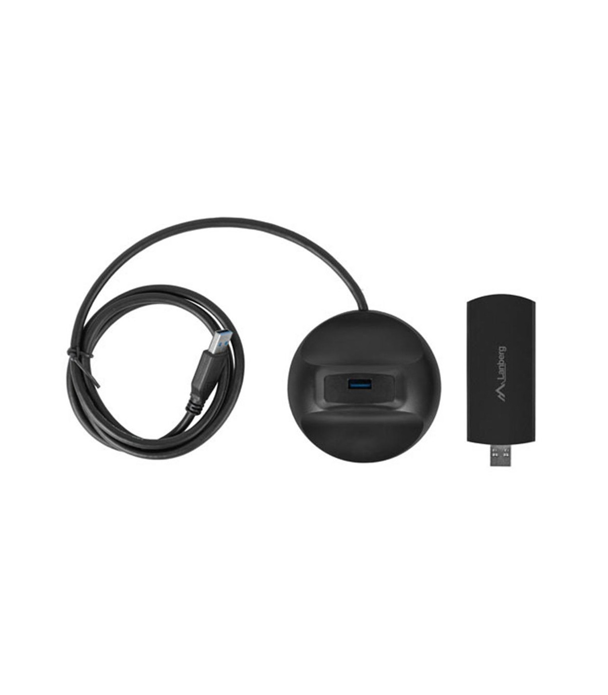 Adaptador red lanberg usb wifi ax3000 tri - banda 2x antenas internas