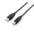 Cable usb 2.0 a usb tipo b equip 2m -  macho - macho -  negro