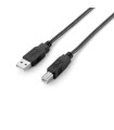 Cable usb 2.0 a usb tipo b equip 2m - macho - macho - negro