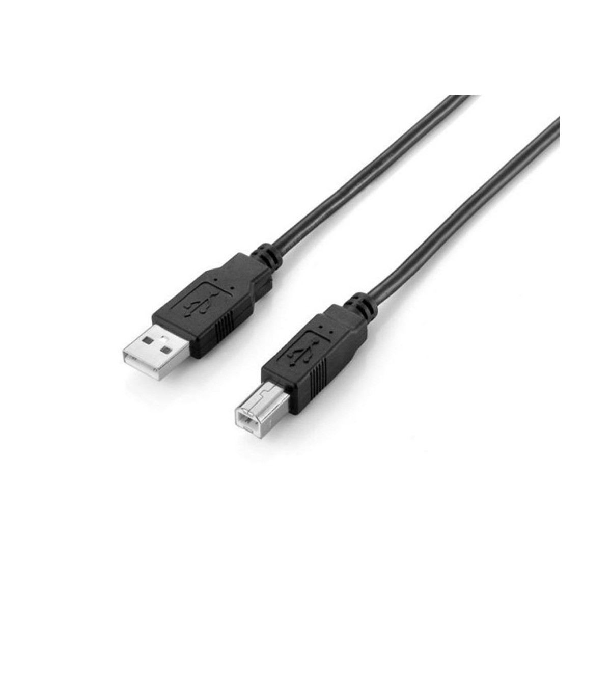 Cable usb 2.0 a usb tipo b equip 2m -  macho - macho -  negro