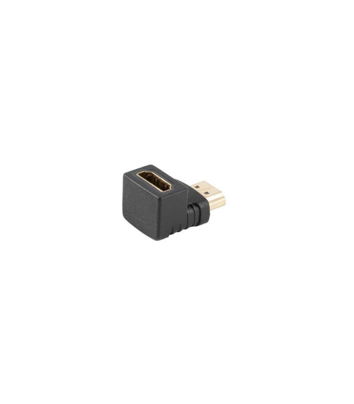Adaptador hdmi 4k lanberg macho - hembra angulo abajo