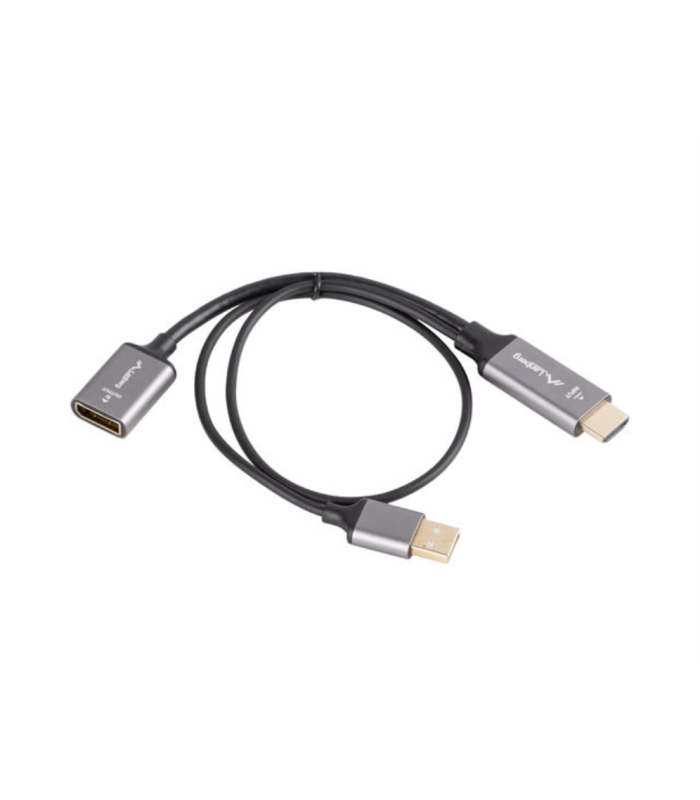 Adaptador 4k hdmi -  usb tipo a a displayport lanberg 20cm -  macho - hembra