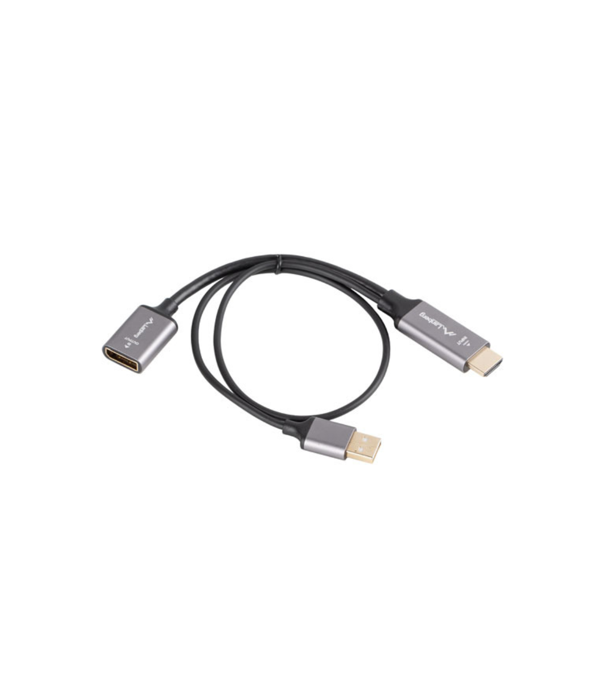 Adaptador 4k hdmi -  usb tipo a a displayport lanberg 20cm -  macho - hembra