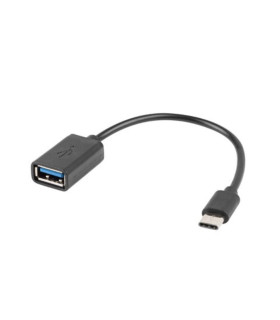 Adaptador usb tipo c a usb tipo a lanberg 15cm -  macho - hembra -  negro