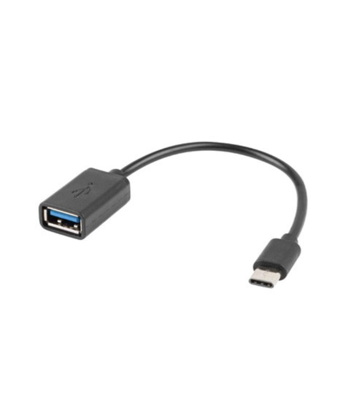 Adaptador usb tipo c a usb tipo a lanberg 15cm -  macho - hembra -  negro