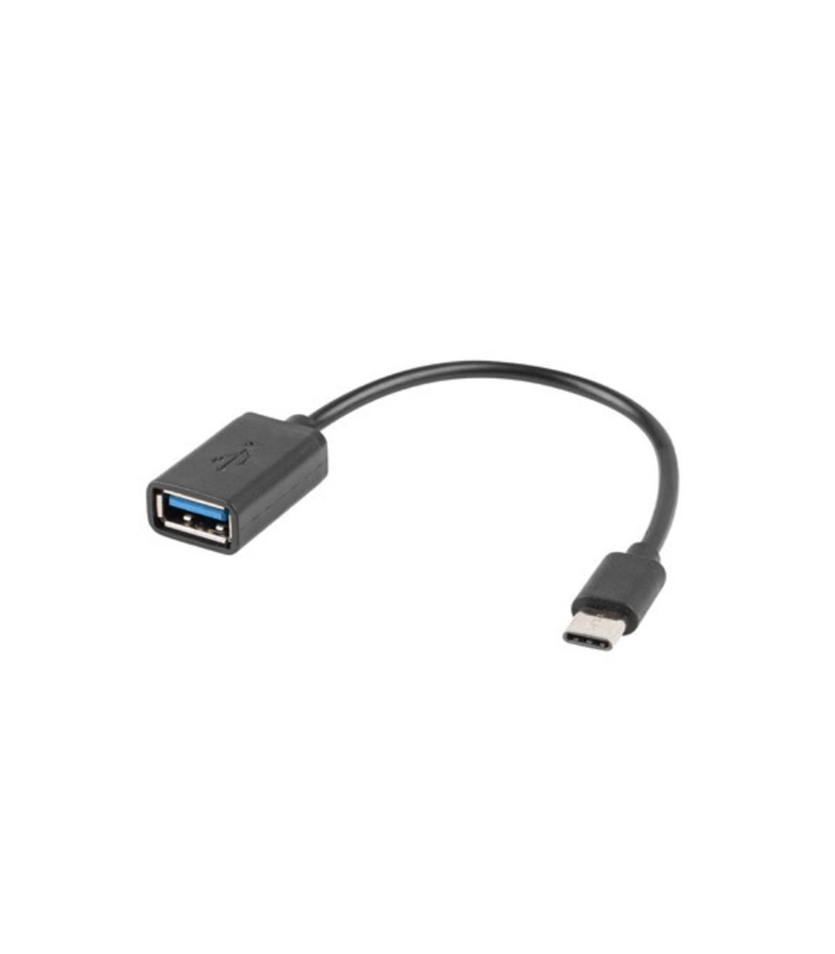 Adaptador usb tipo c a usb tipo a lanberg 15cm -  macho - hembra -  negro