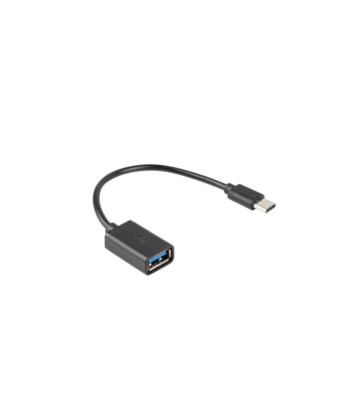 Adaptador usb tipo c a usb tipo a lanberg 15cm -  macho - hembra -  negro