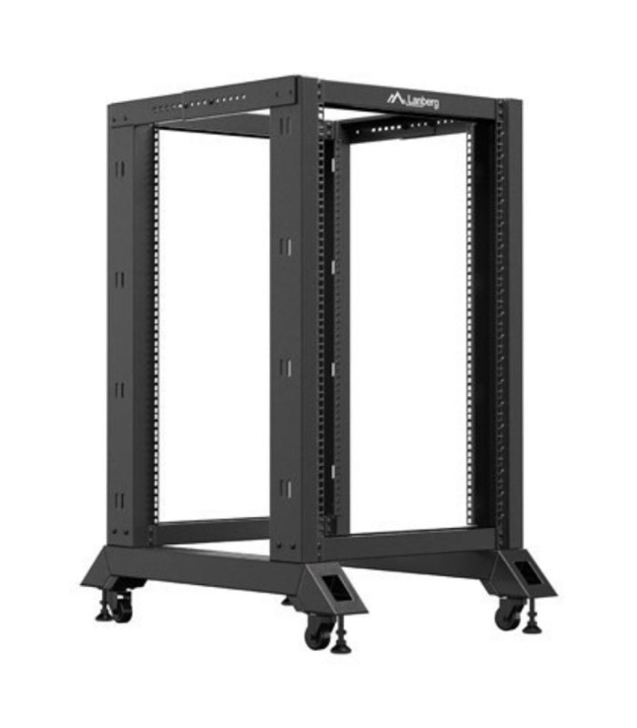 Armario lanberg abierto rack 19 pulgadas 18u -  600x800 negro