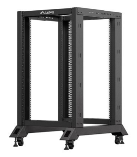Armario lanberg abierto rack 19 pulgadas 18u - 600x800 negro