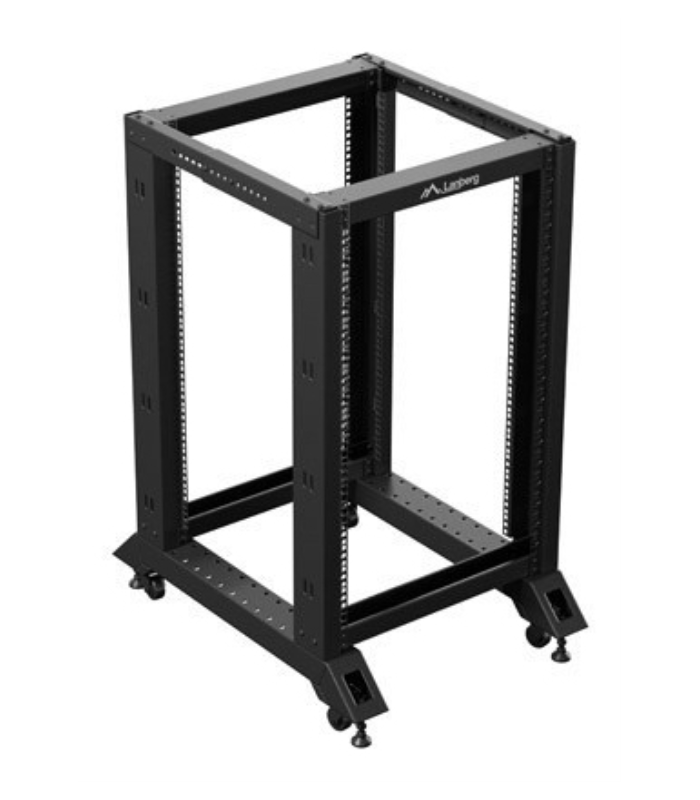 Armario lanberg abierto rack 19 pulgadas 18u -  600x800 negro