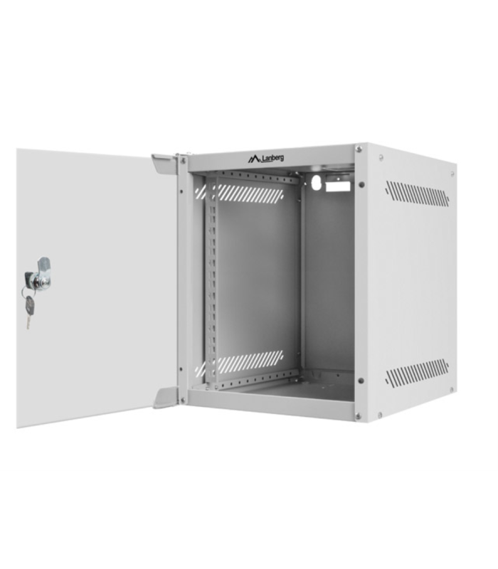 Armario lanberg mural rack 10 pulgadas 6u 280x310 gris