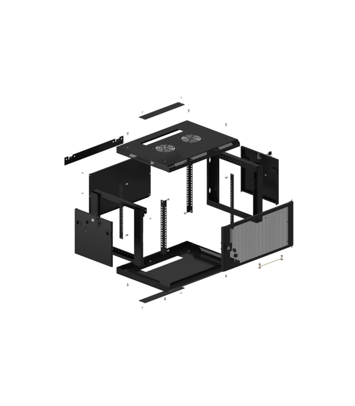 Armario lanberg 19 pulgadas 6u -  600x450 negro