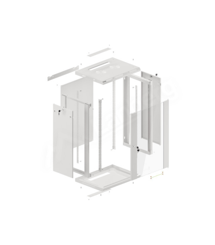 Armario lanberg 19 pulgadas 18u -  600x450 gris