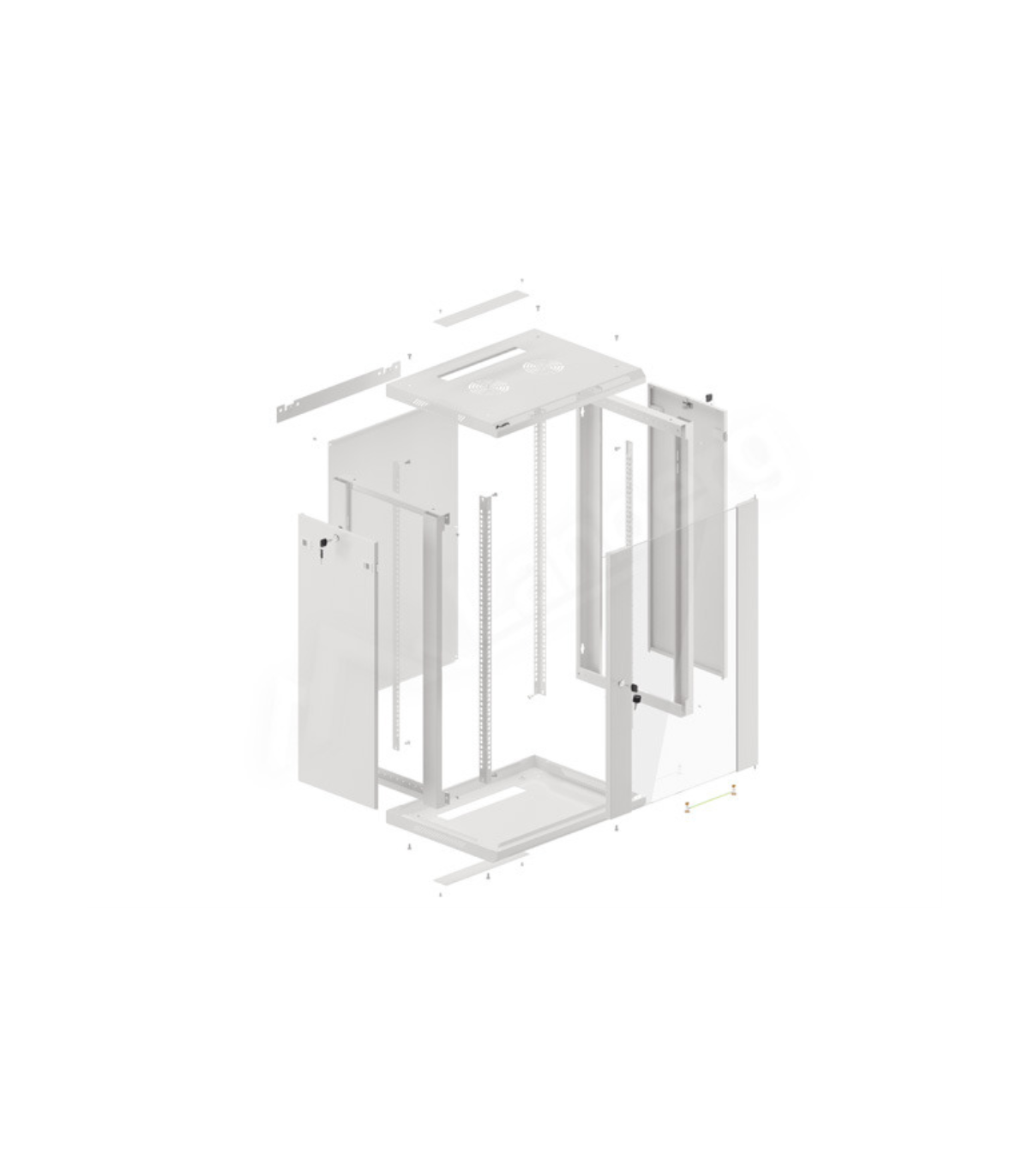 Armario lanberg 19 pulgadas 18u -  600x450 gris