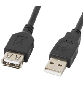 Cable alargador lanberg usb 2.0 macho - hembra - 3m - negro