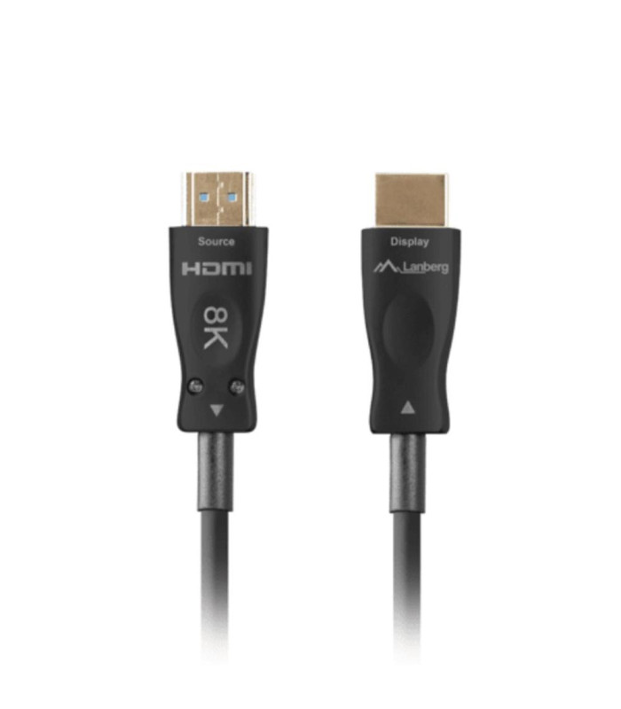 Cable hdmi aoc lanberg v2.1 m - m optico activo 8k 60hz 50m negro