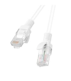 Cable red lanberg latiguillo cat.6 u - utp 2m blanco fluke passed