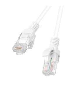 Cable red lanberg latiguillo cat.6 u - utp 5m blanco fluke passed