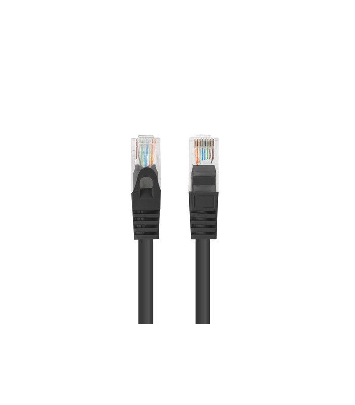 Cable red lanberg latiguillo cat.6 u - utp 7.5m negro fluke passed