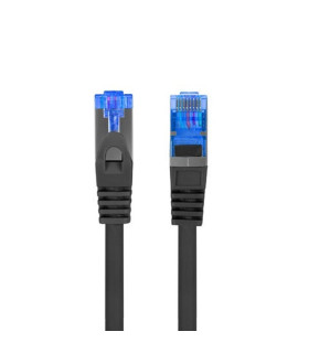 Cable red lanberg latiguillo cat.6a s - ftp lszh cca 0.5m negro fluke passed