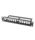 Patch panel lanberg 12 puertos 1u organizador modulos keystone negro
