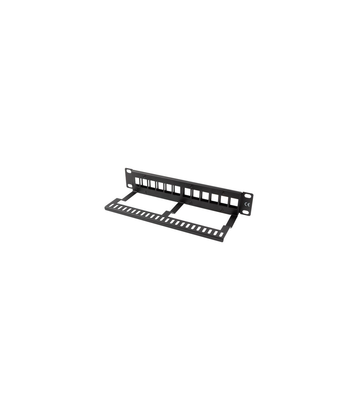 Patch panel lanberg 12 puertos 1u organizador modulos keystone negro