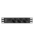 Regleta lanberg 1u 16a 3x schuko rack 10 pulgadas 2m negro