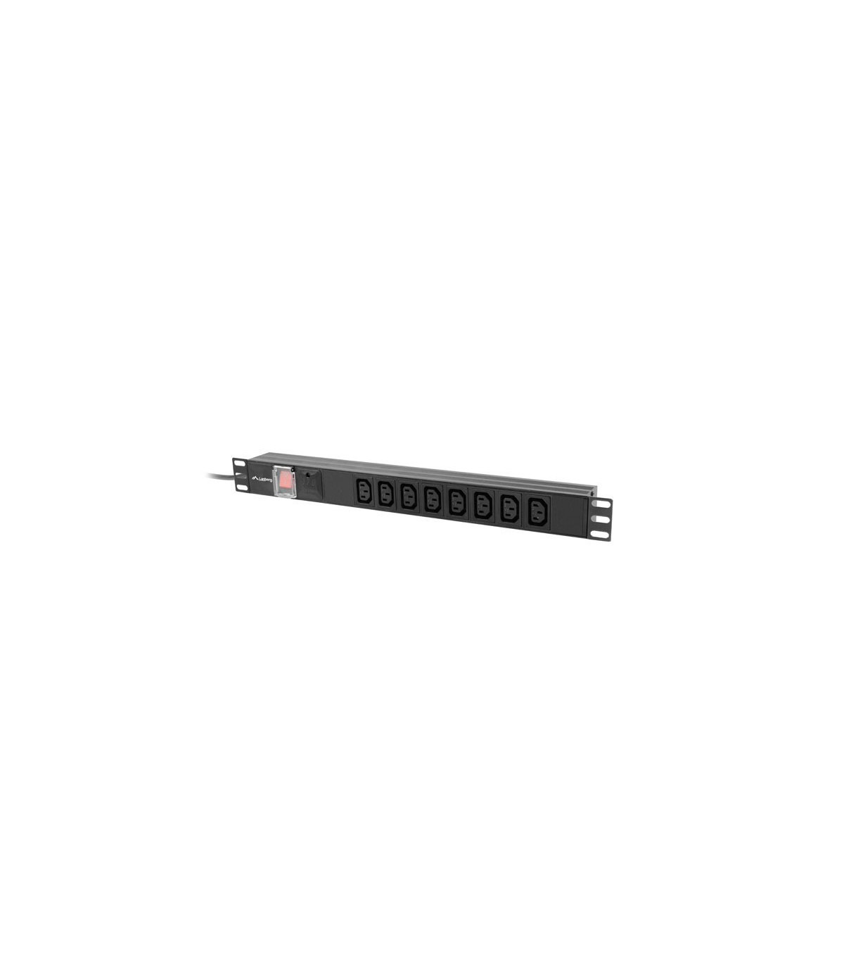 Regleta lanberg 1u 16a rack 19 pulgadas 8x socket iec c13 negro 2m