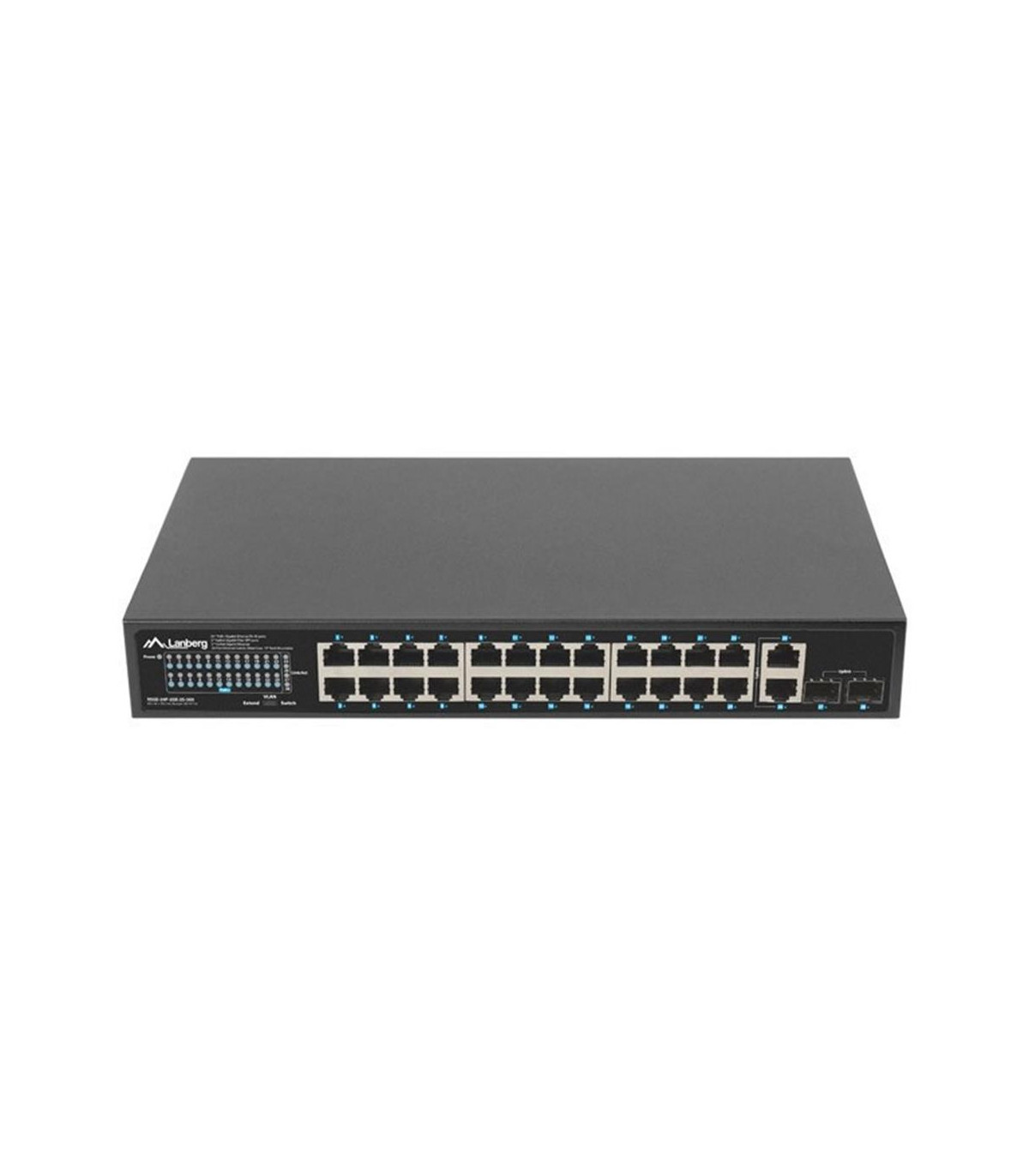 Switch lanberg 24 puertos 1gb poe+ - 2x sfp 2x gbit ethernet 360w rack 19 pulgadas