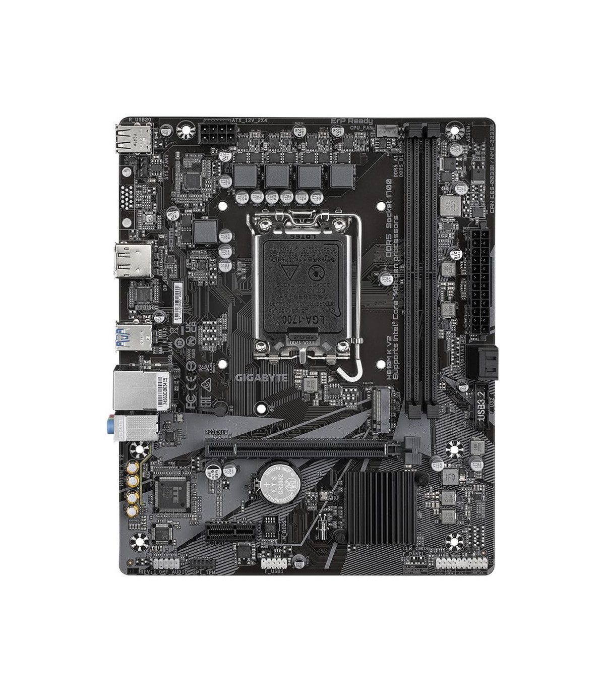 Placa base gigabyte h610m k v2 matx lga 1700 -  2x ddr5 -  2x sata 6gb - s