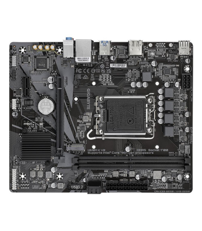 Placa base gigabyte h610m k v2 matx lga 1700 -  2x ddr5 -  2x sata 6gb - s