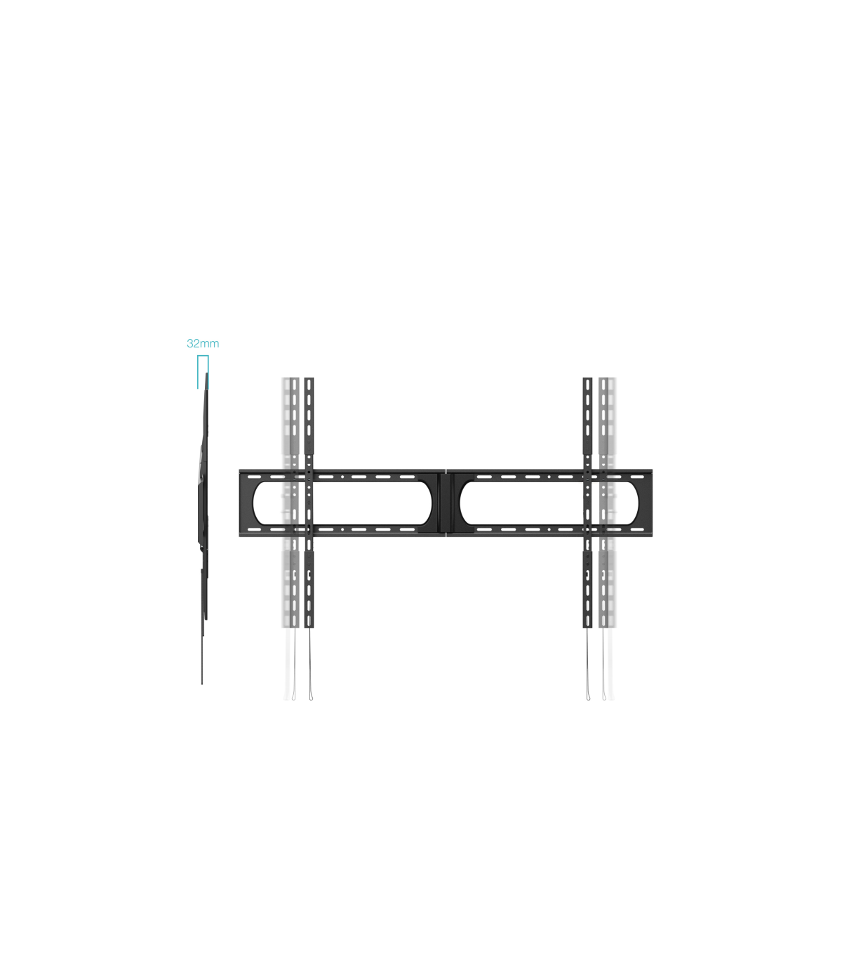 Soporte pared tooq vesa hasta 140 pulgadas 1200x800mm max 125kg