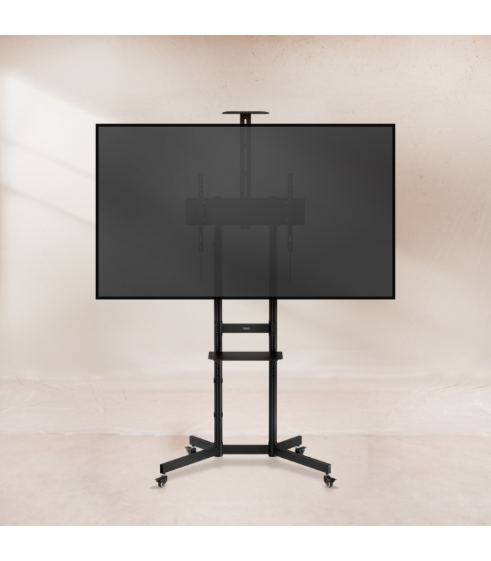 Soporte suelo con ruedas tooq vesa hasta 70 pulgadas 600x400mm max 70kg
