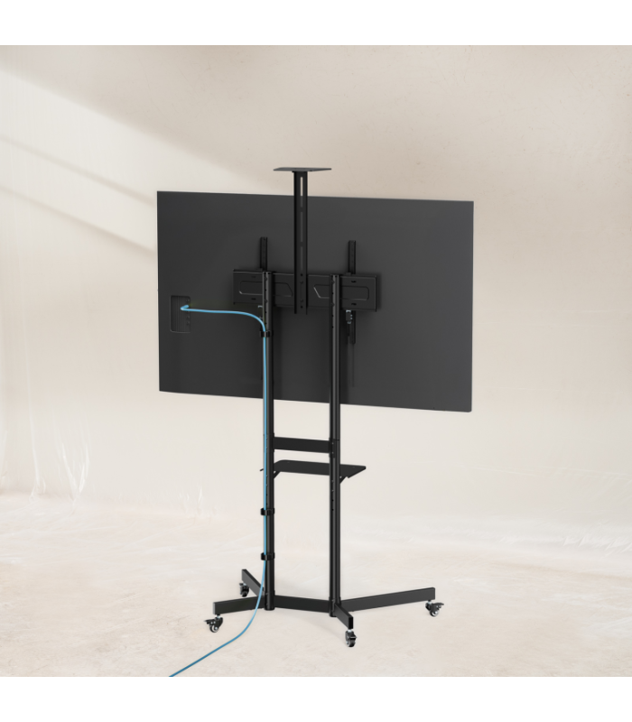 Soporte suelo con ruedas tooq vesa hasta 70 pulgadas 600x400mm max 70kg