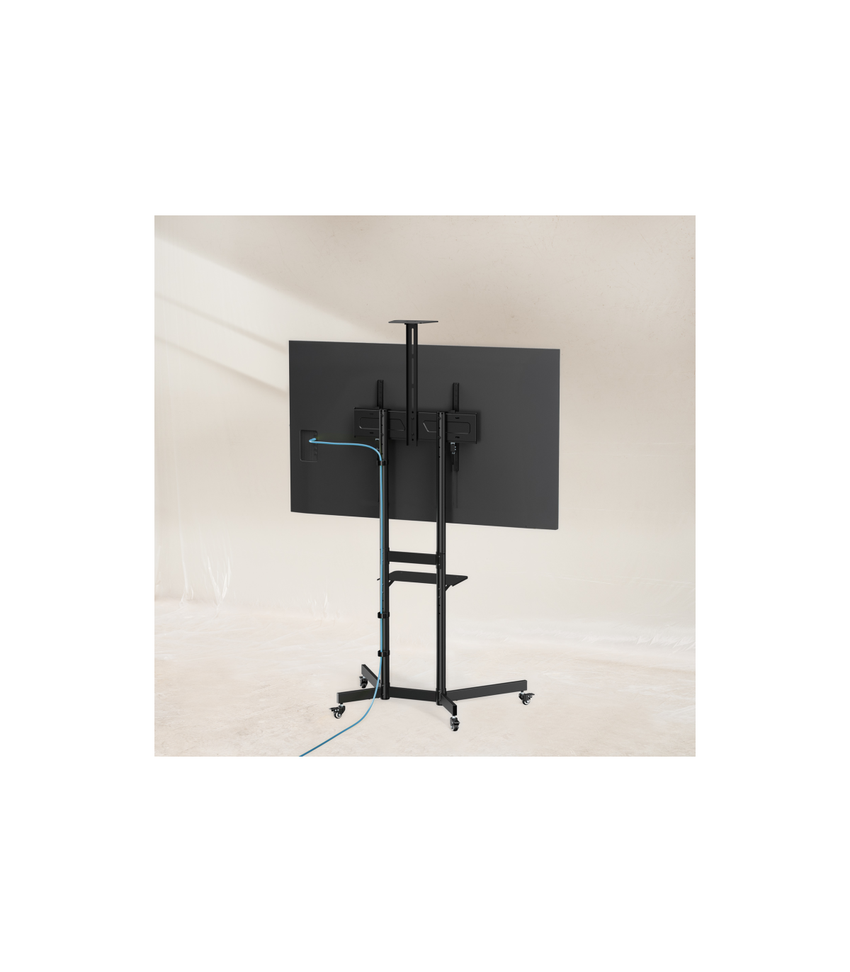 Soporte suelo con ruedas tooq vesa hasta 70 pulgadas 600x400mm max 70kg