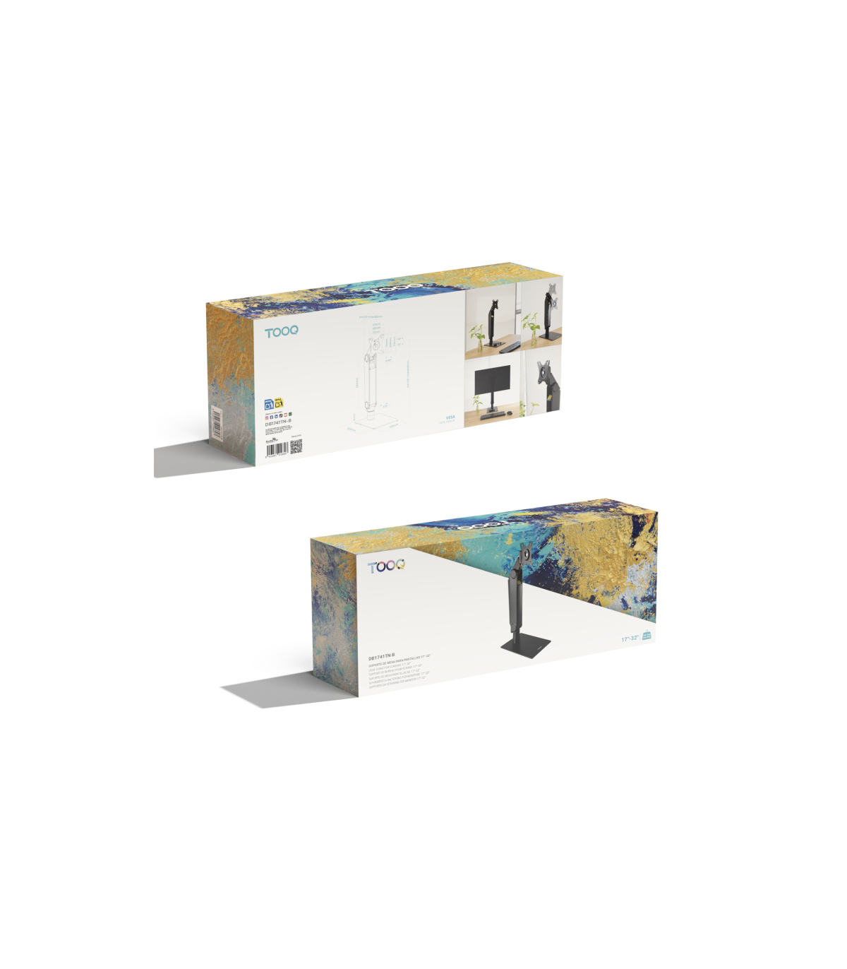 Soporte mesa tooq vesa hasta 32 pulgadas 100x100 max 8kg