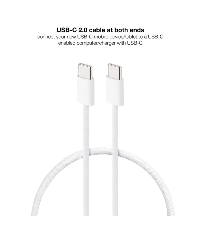 Cable usb - c 2.0 nanocable 60w usb - c - m - m - 1m