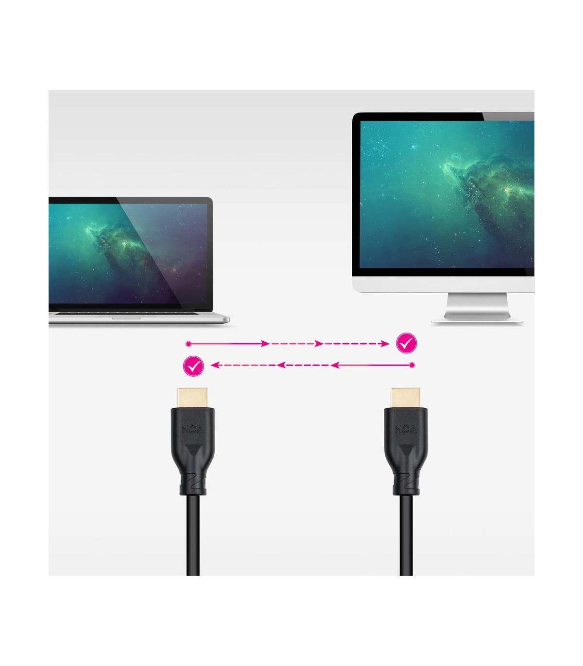 Cable hdmi v2.0 nanocable 4k@60hz 18gbps ccs 3 m