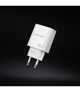 Cargador nanocable pared usb - c pd 30w blanco
