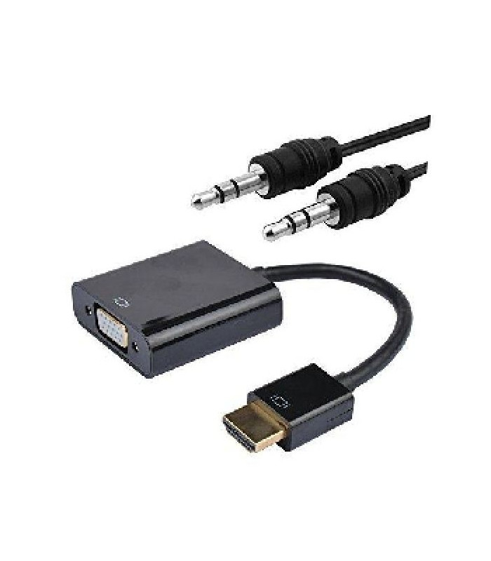 Conversor nanocable hdmi a vga 0.15cm negro