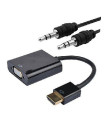 Conversor nanocable hdmi a vga 0.15cm negro