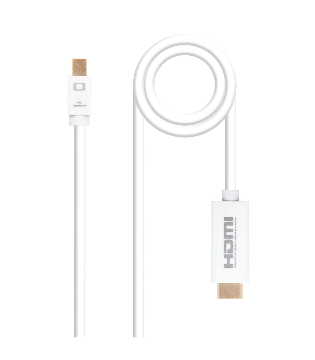 Cable nanocable conversor mini dp a hdmi mini dp - m -  hdmi - m blanco 2.0 m